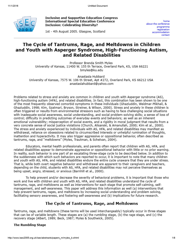 artigo | PDF | Asperger Syndrome | Emotions