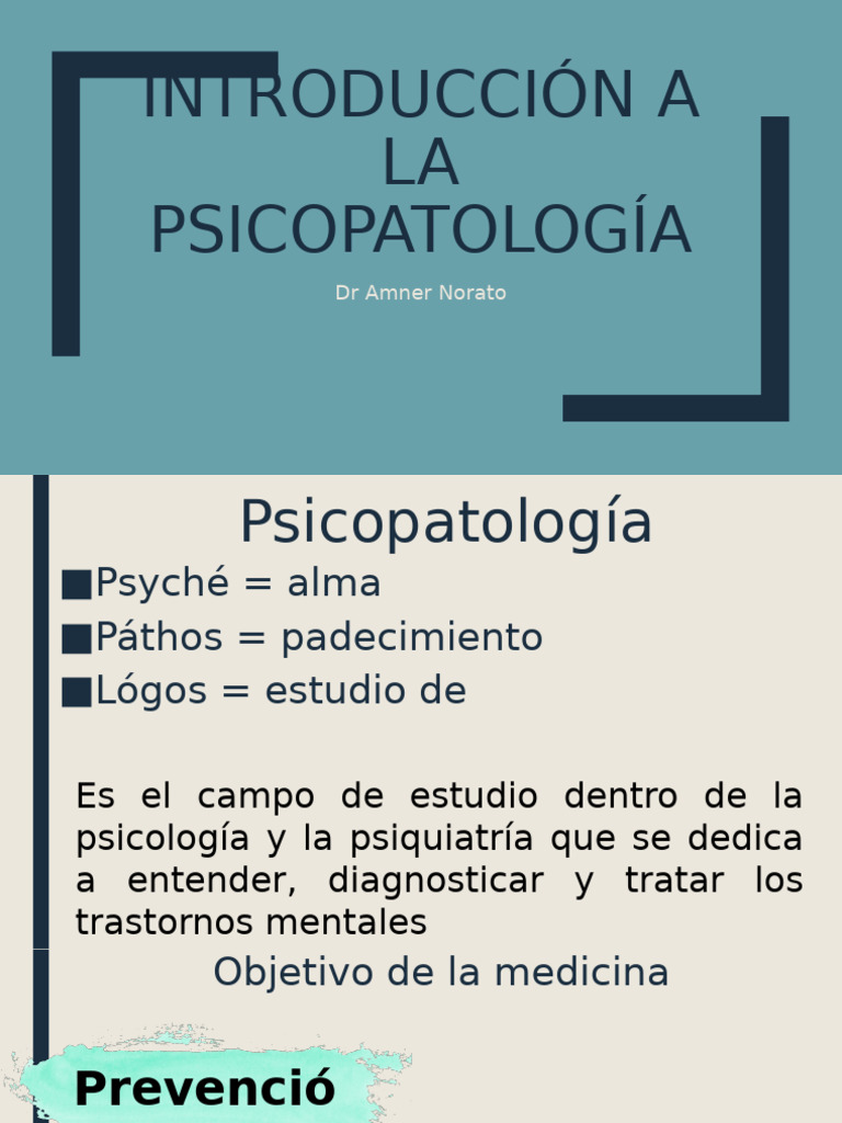 Introducción A La Psicopatología | PDF | Sicología | Psicopatología