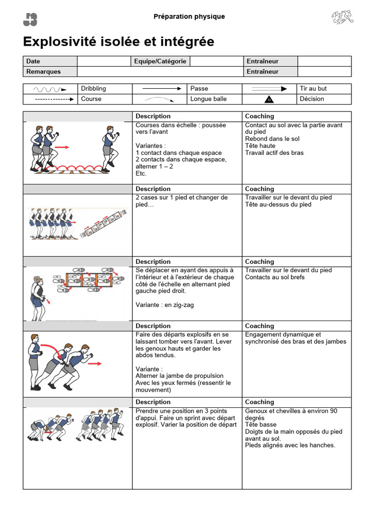 Exercices d'Explosivité au Football | PDF | Défenseur (football)
