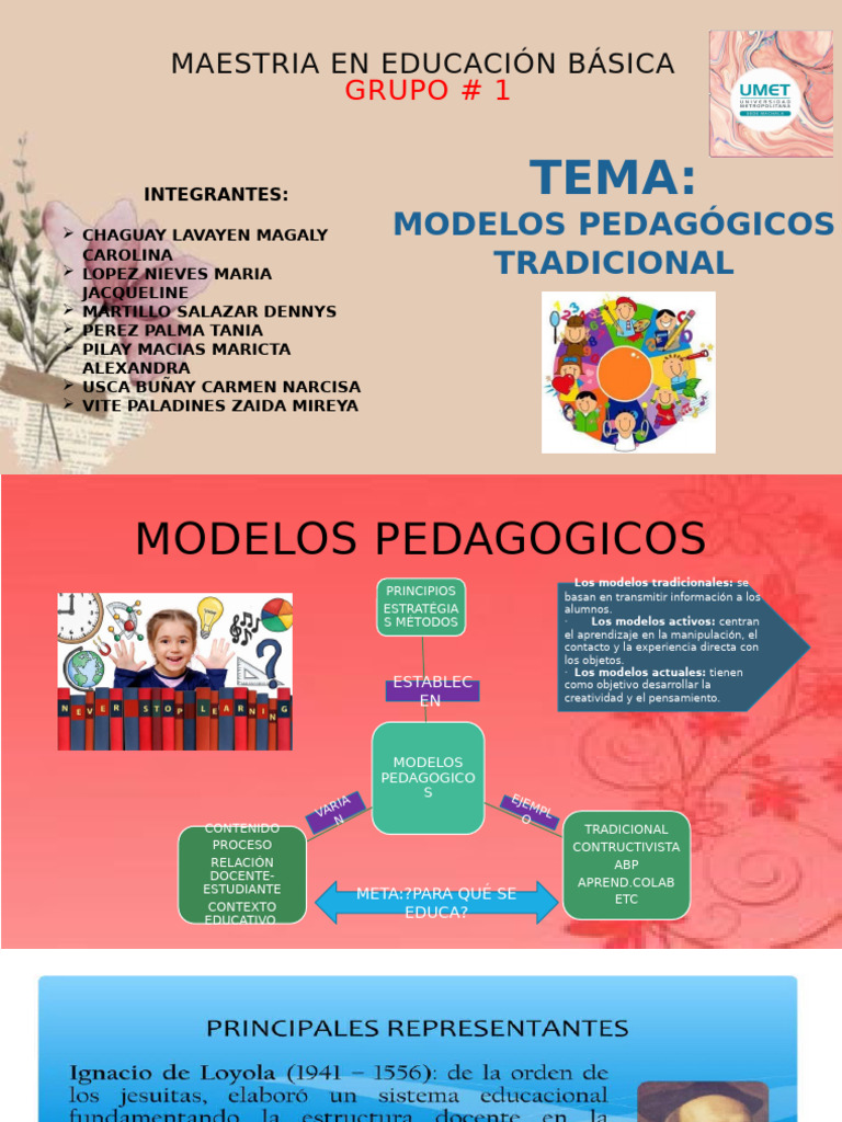 Modelos Pedagógicos en Educación Básica | PDF | Comunicación humana ...