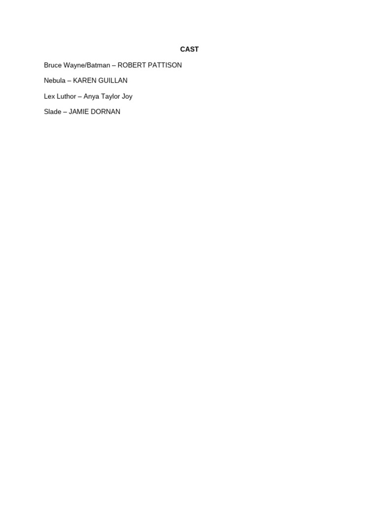 Cast | PDF
