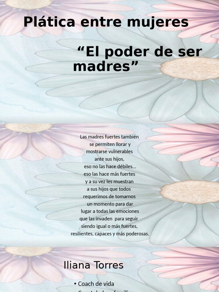 Plática Entre Mujeres El Poder de Ser Madres | PDF