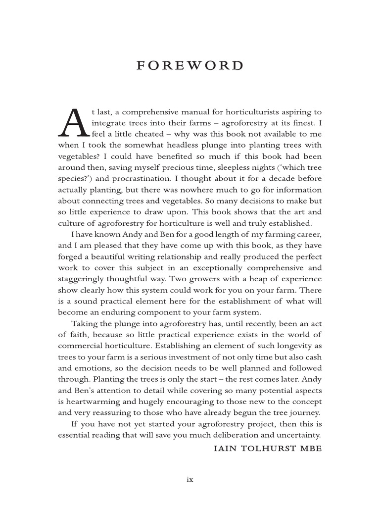 Silvohorticulture: Foreword & Preface | PDF | Horticulture