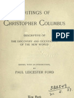 Writings of Christopher Columbus Descriptive of The Discovery and Occupation of The New World
