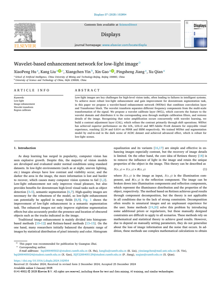 1 s2.0 S0141938224003184 Main | PDF | Wavelet | Image Segmentation