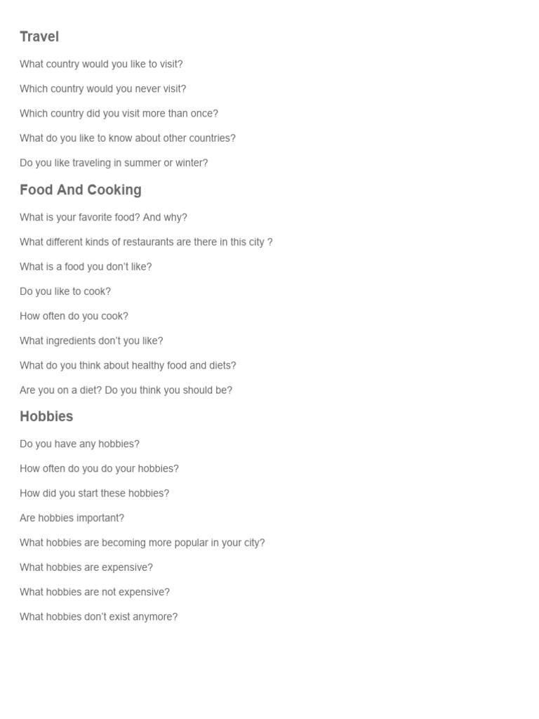 Topic Conversation Pdf