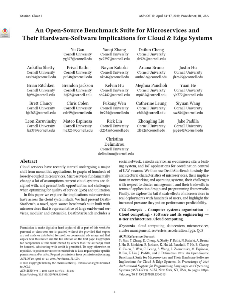 DeathStarBench: Microservices Benchmark | PDF | Cloud Computing ...