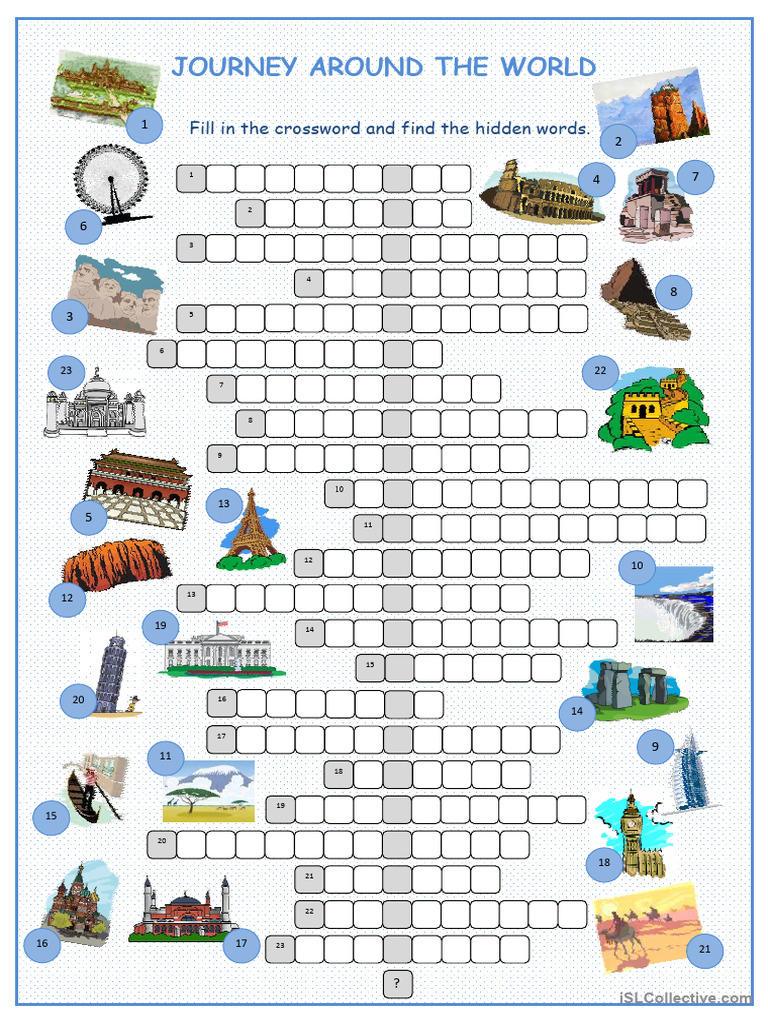 World Heritage Sites Crossword Puzzle PDF Games Of Mental Skill