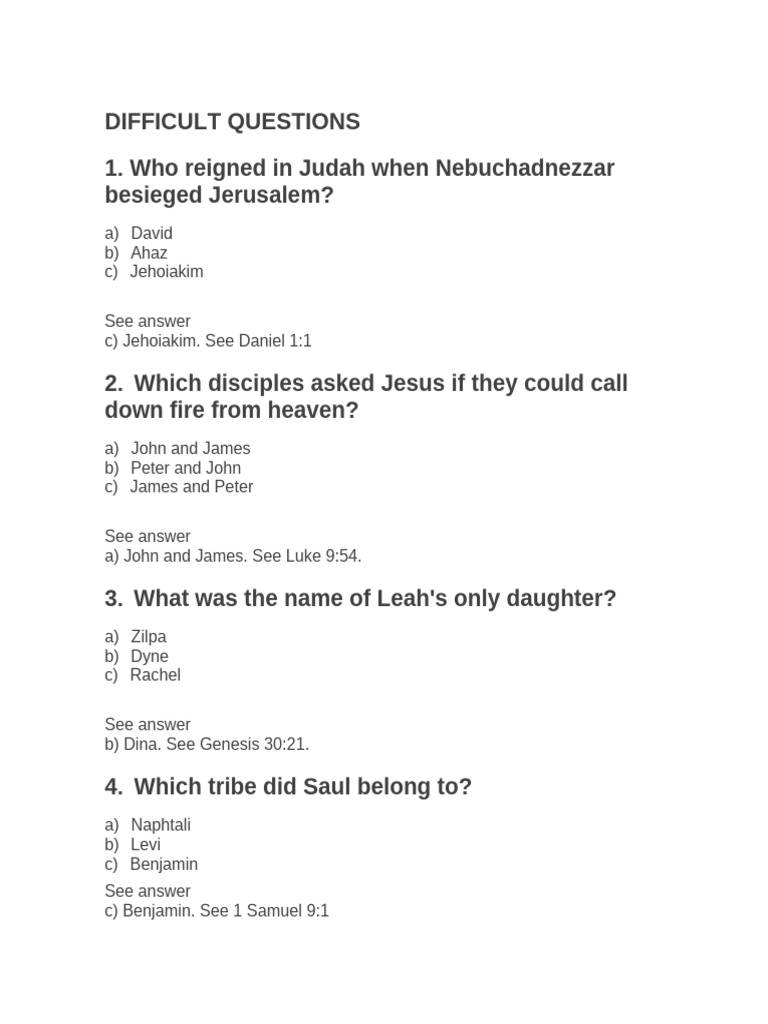 Difficult questions pdf books of samuel gospel of matthew