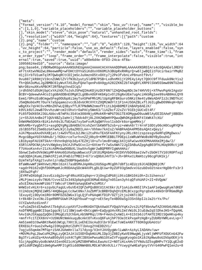 Custom Minecraft Skin Model Data | PDF