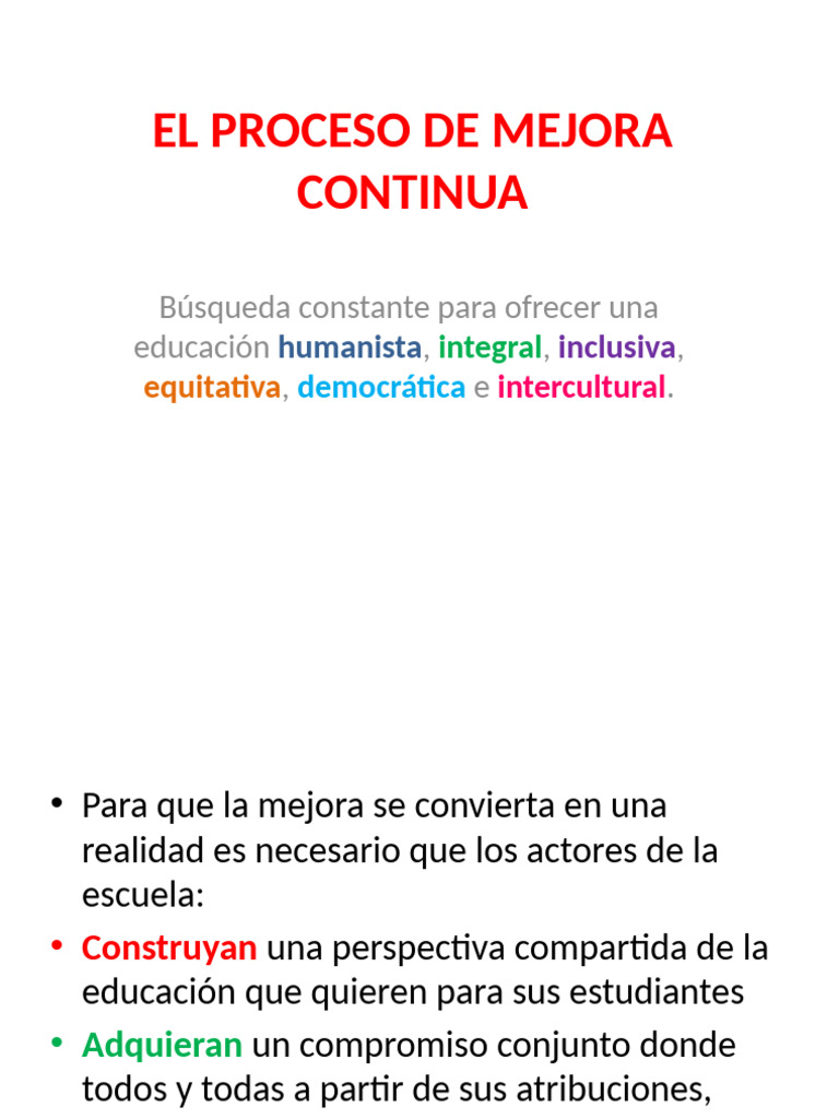 El Proceso de Mejora Continua | PDF