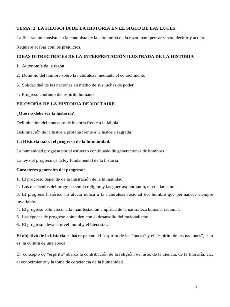 La Filosofía de La Historia en El Siglo de Las Luces | PDF | Era de ...