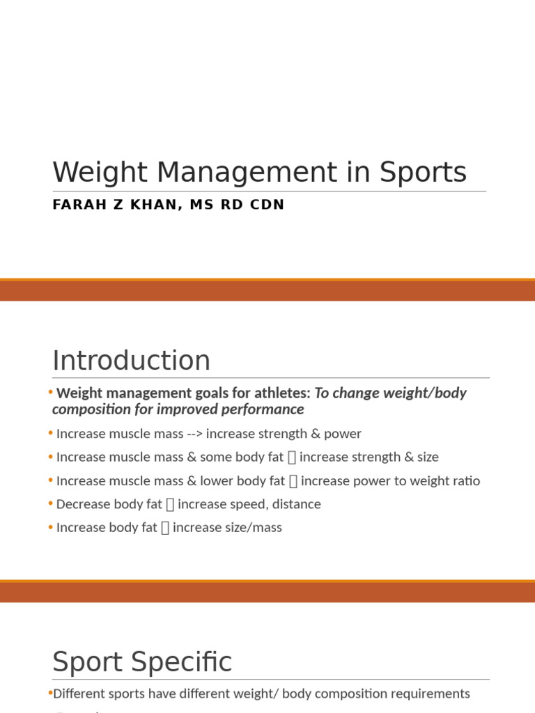Optimizing Athlete Weight Management | PDF | Dieting | Obesity