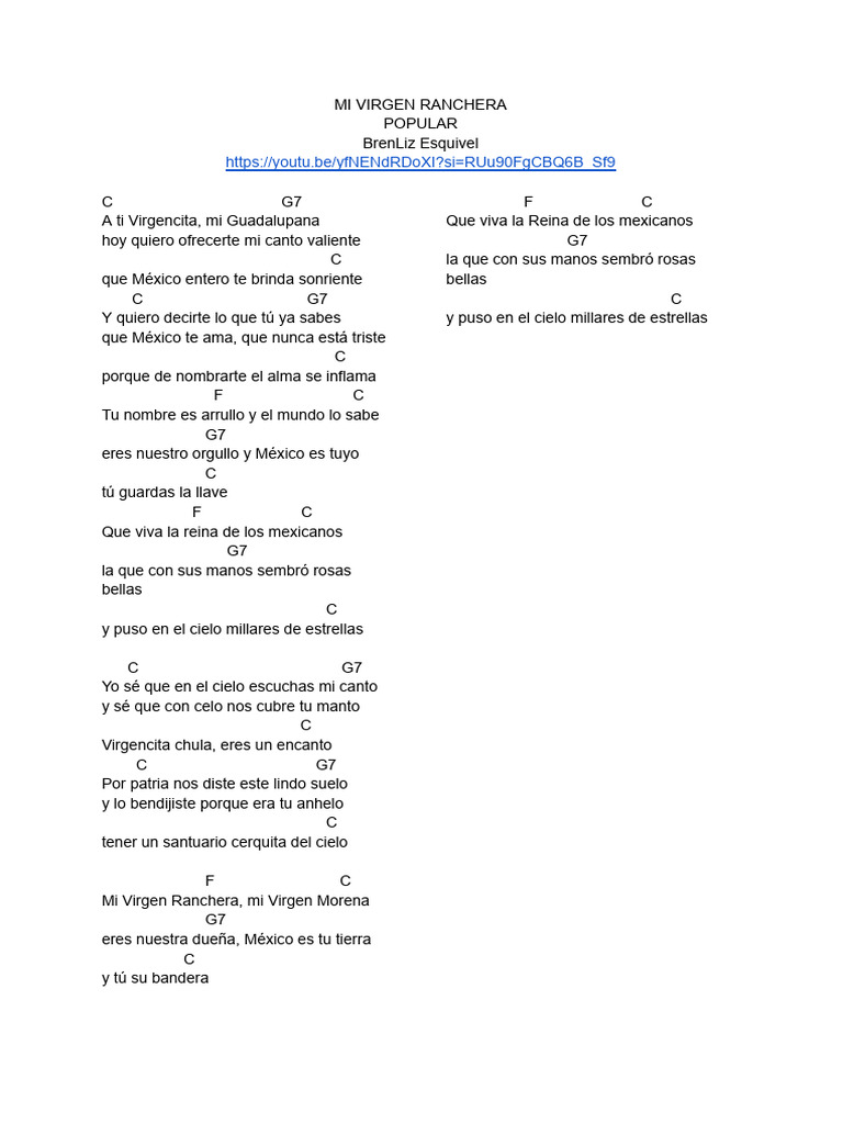 Mi Virgen Ranchera | PDF