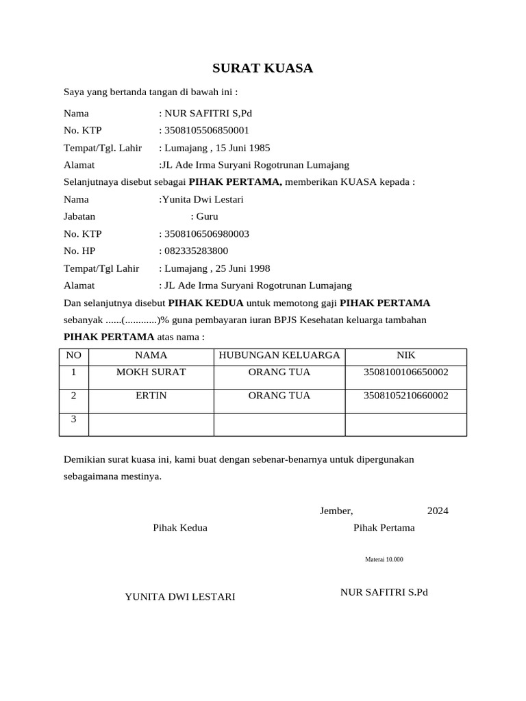 Form Keluarga Tambahan | PDF