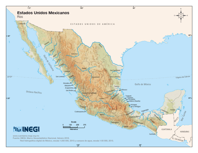 Ríos y cuerpos de agua en México | PDF