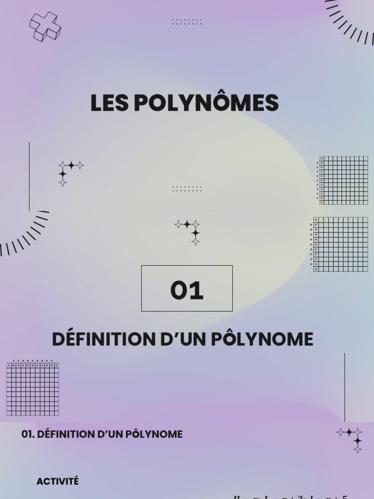 Définition et opérations sur les polynômes | PDF | Division | Polynôme