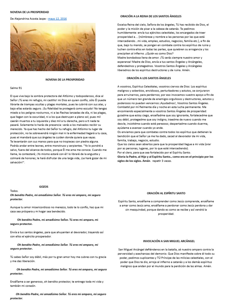 Novena de la Prosperidad 2025 | PDF | Cristo (título) | Dios el padre