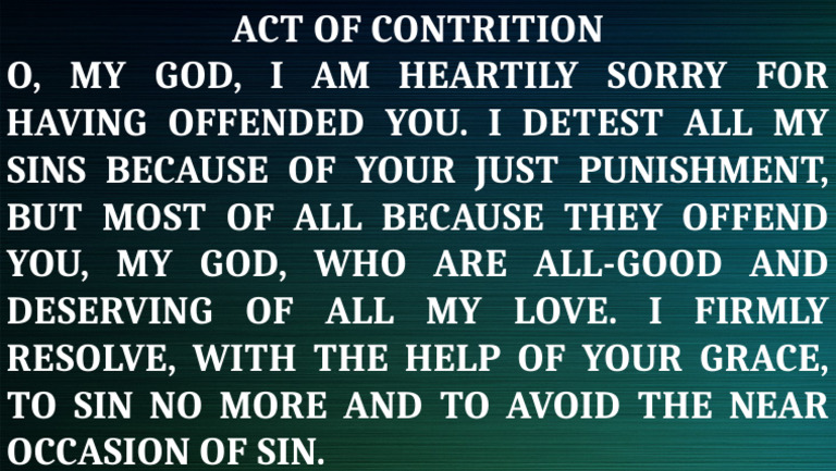 Act of Contrition | PDF
