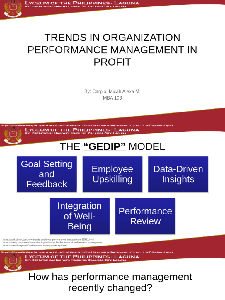 Trends in Performance Management | PDF