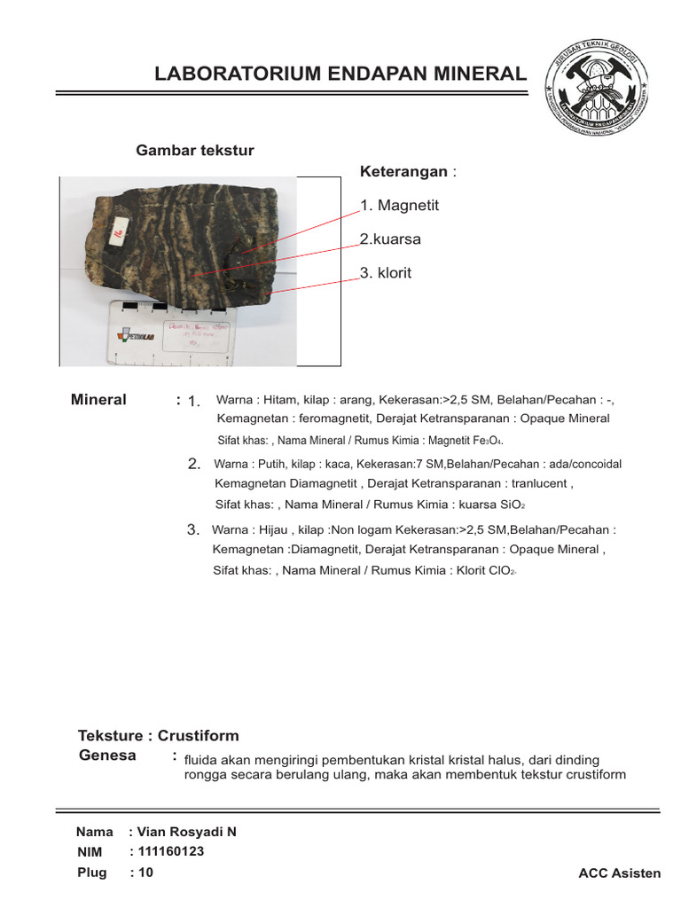 Tekstur Crustiform pada Mineral | PDF