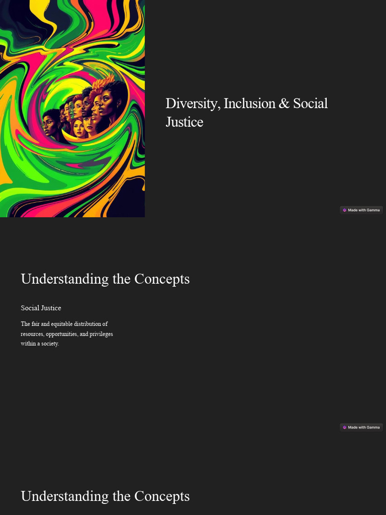 Diversity Inclusion and Social Justice | PDF | Diversity (Business ...