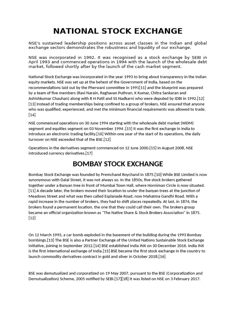 Overview of Major Stock Exchanges | PDF | Market (Economics) | Economies