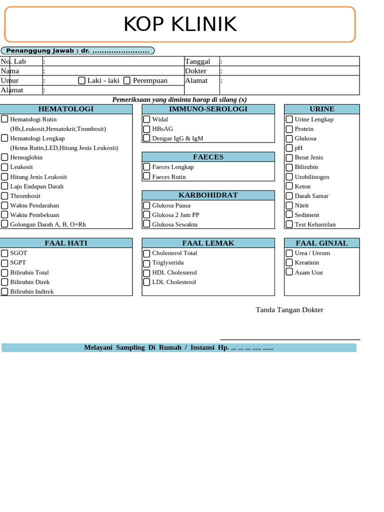 Daftar Harga Pemeriksaan Pdf