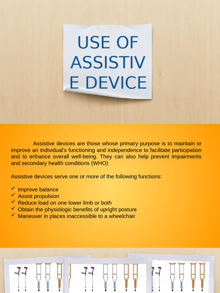 Guide to Using Assistive Devices | PDF | Musculoskeletal System