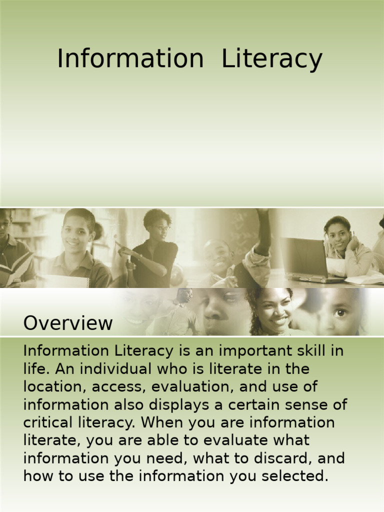 Understanding Information Literacy Skills | PDF | Literacy | Internet