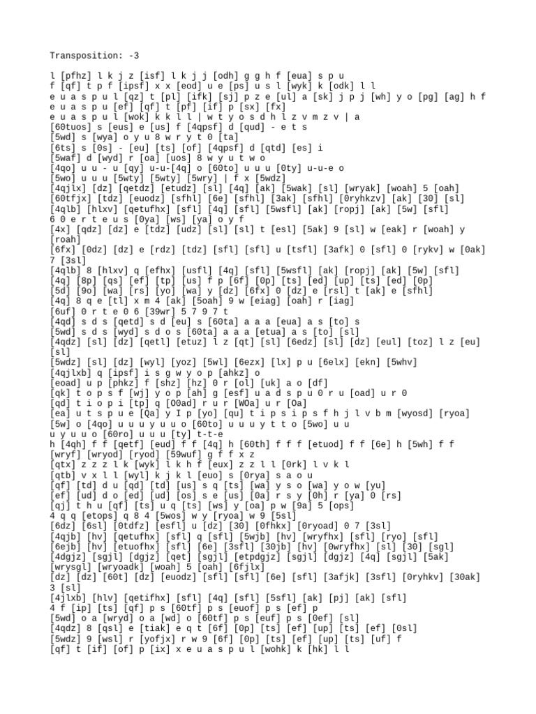 Transposition 3 | PDF