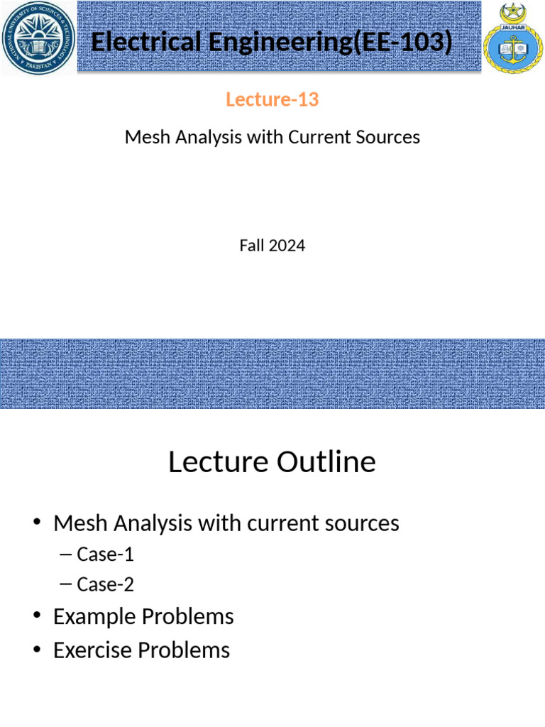 Mesh Analysis with Current Sources | PDF | Computer Engineering ...
