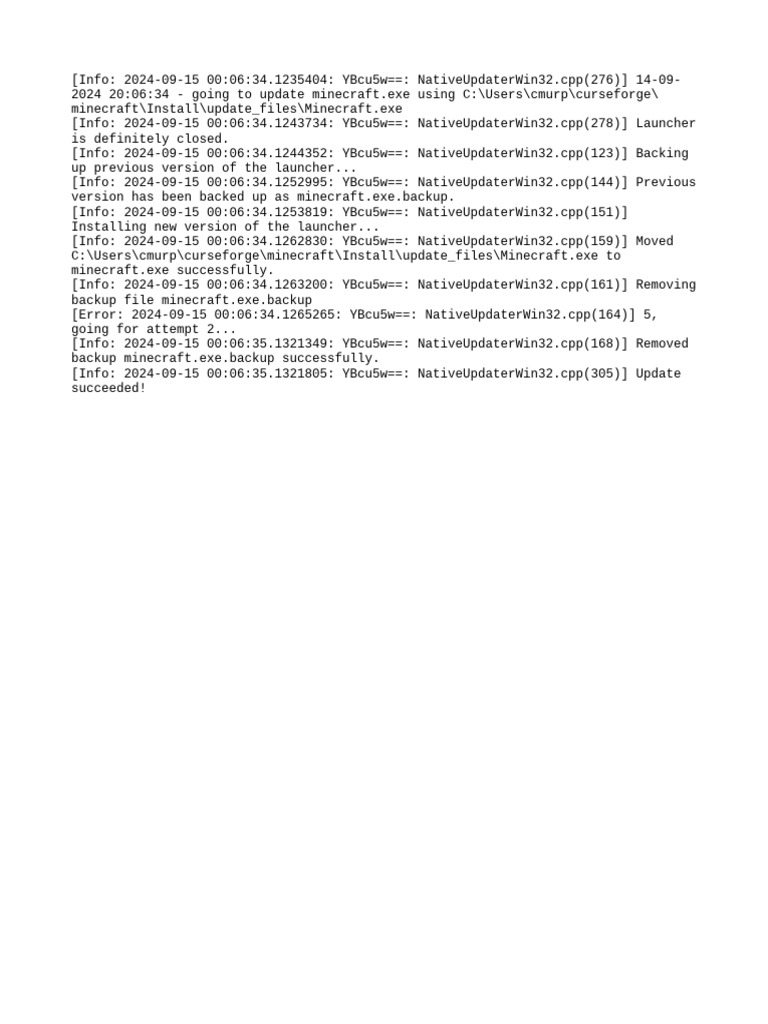 Minecraft Launcher Update Log | PDF
