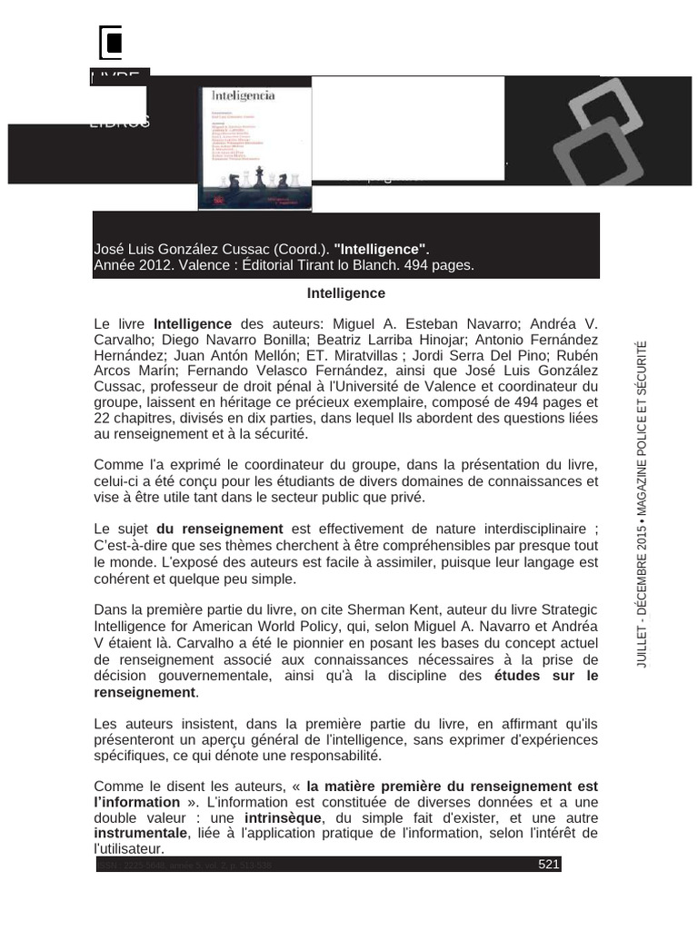 Vie privée et renseignement en débat | PDF | Renseignement | Informations