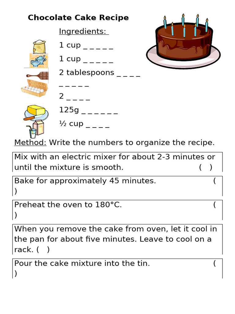 Chocolate Cake Recipe | PDF
