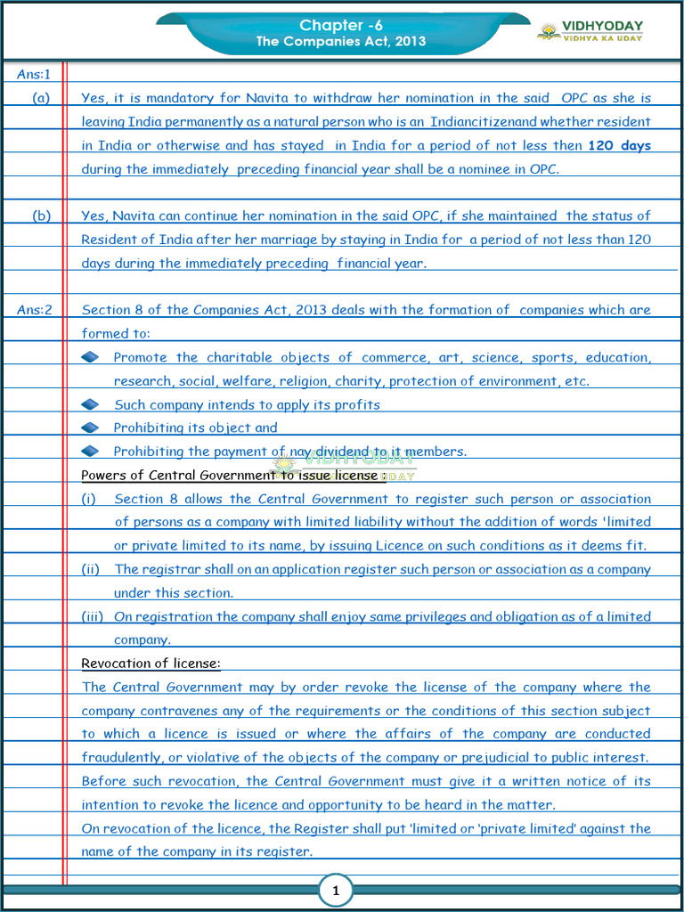 Companies Act 2013: Key Provisions Explained | PDF | Piercing The ...