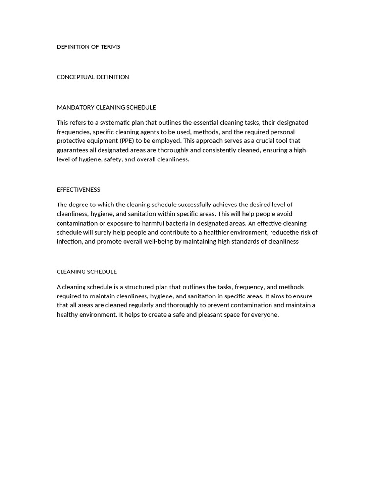 Definition of Terms | PDF