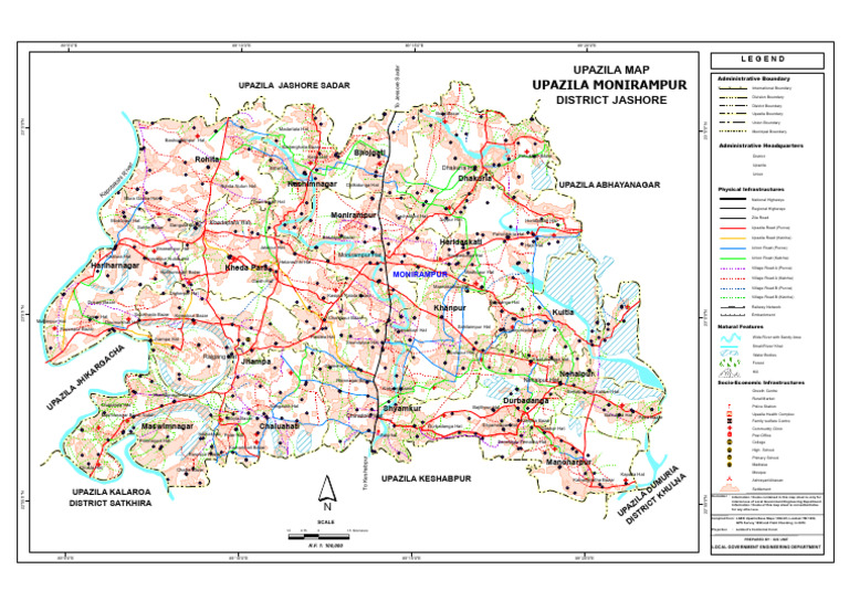 Upazila Map of Jashore District | PDF
