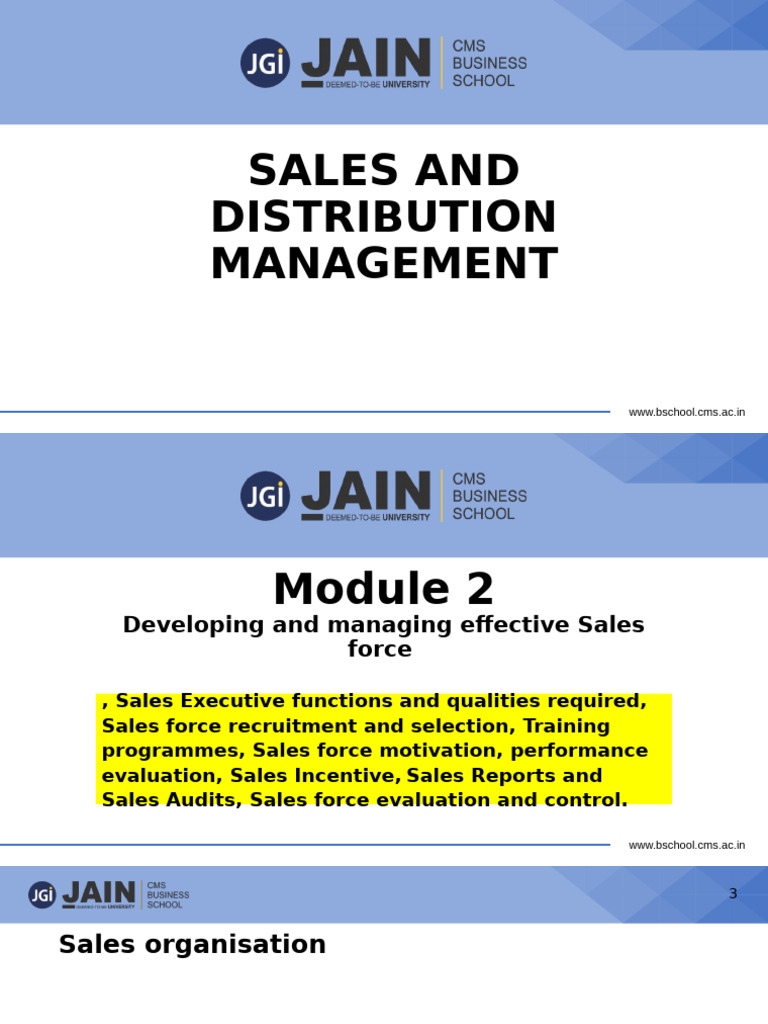 SDM MOD 2 | PDF | Sales | Performance Appraisal