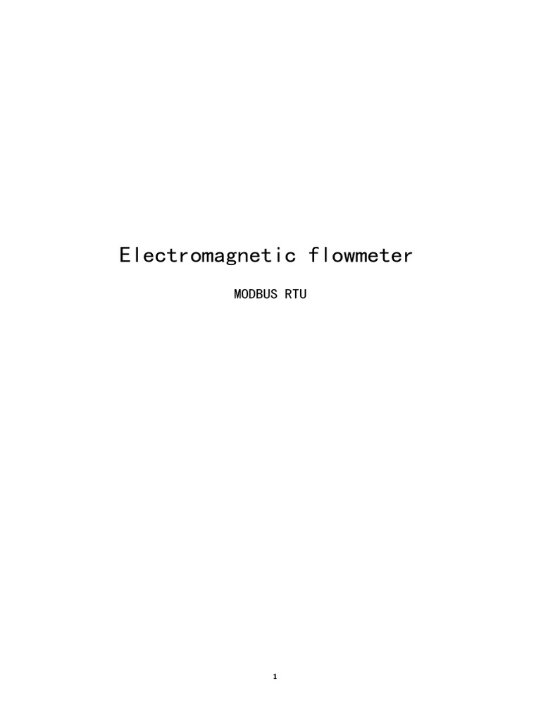 Electromagnetic Flowmeter Modbus Guide | PDF | Integer (Computer ...