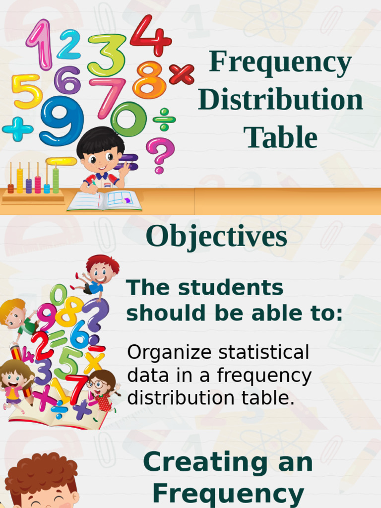 WHAT IS FREQUENCY DISTRIBUTION TABLE visual data 8