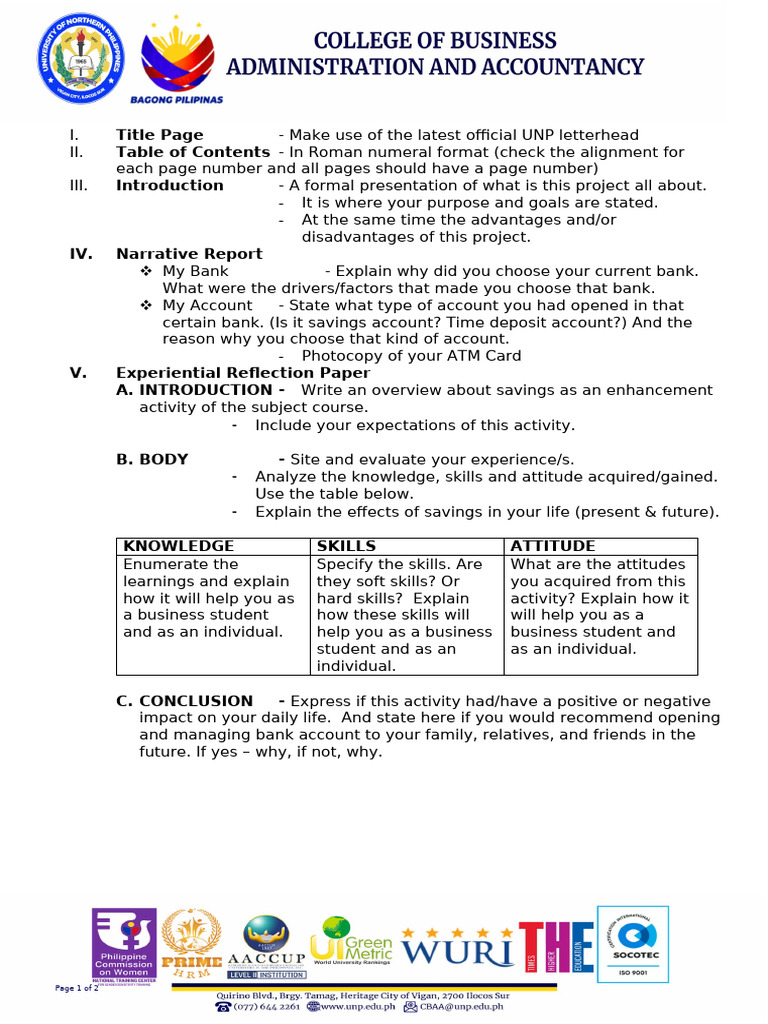 Bank Account Project Report Guide | PDF | Banks