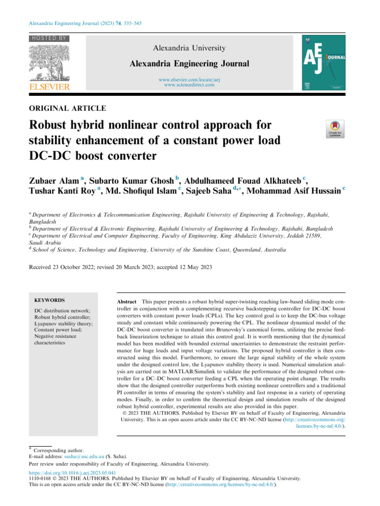 Switching Robust Hybrid Nonlinear Control Approach For | PDF | Control ...
