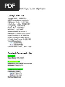TDS OST Music IDs