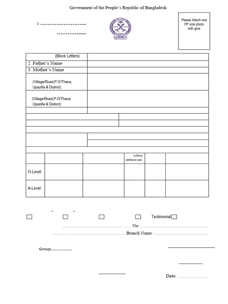 Roll: .. MERIT SL: ...... Admission/Application Form | PDF
