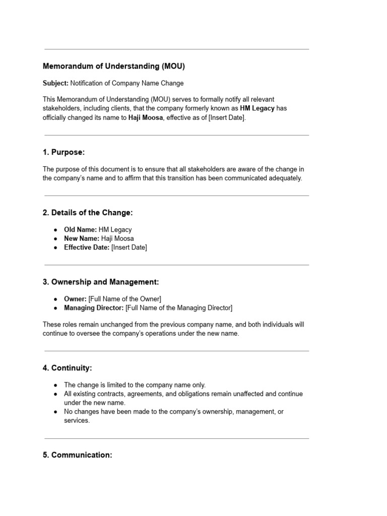 Mou 1 | PDF