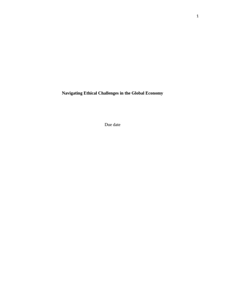 Ethical Challenges in Global Business | PDF | Sustainability | Risk