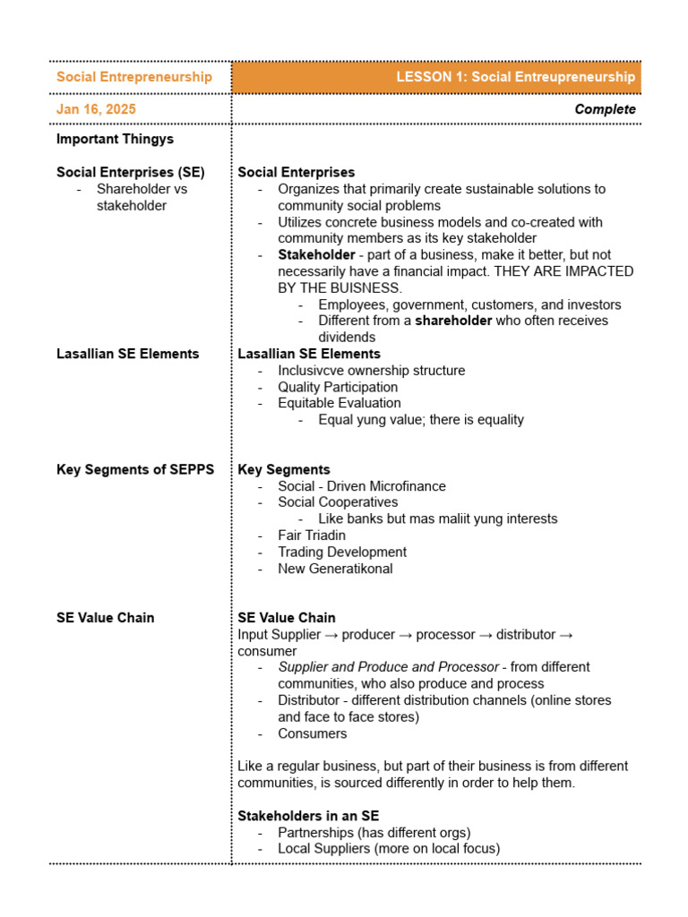 Understanding Social Entrepreneurship Concepts | PDF | Entrepreneurship ...