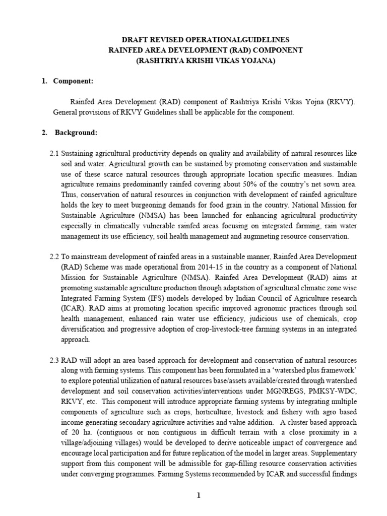 RAD Operational Guidelines (Revised) | PDF | Agriculture | Sustainable ...