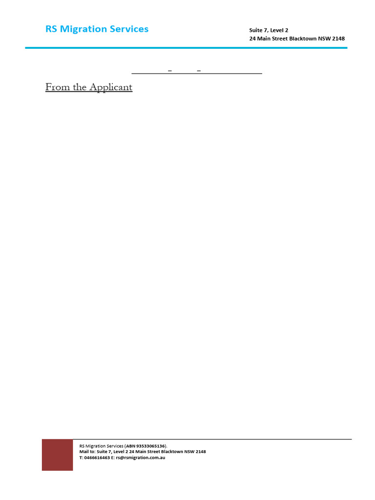 Checklist Visitor Visa Pdf